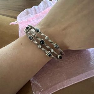 David Yurman Vintage Three-Row Confetti Cuff Bracelet